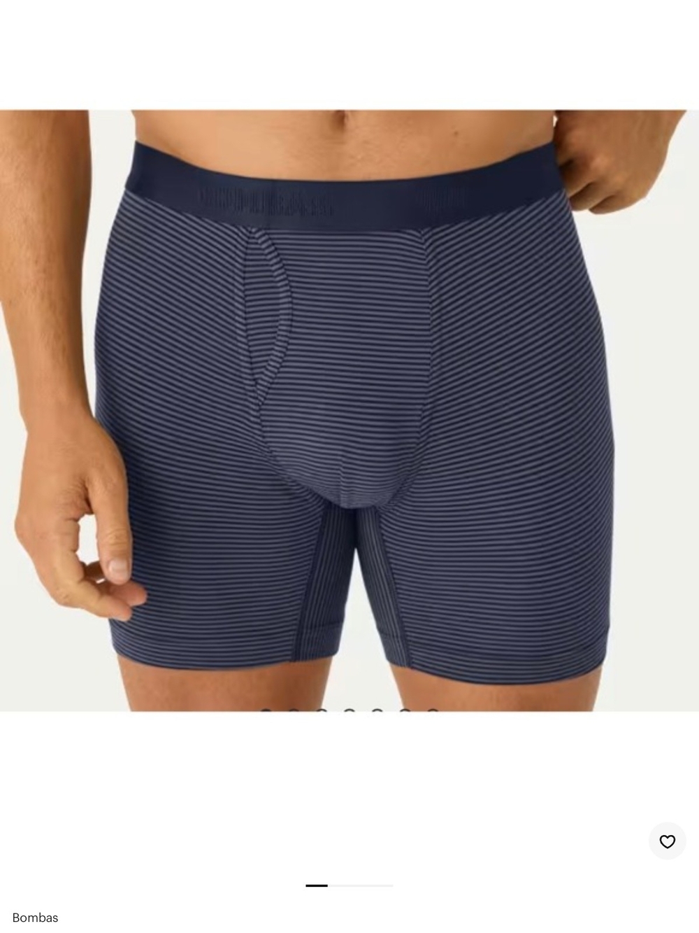 Bombas Men's 3 Boxer Size M Navy Stripe Briefs